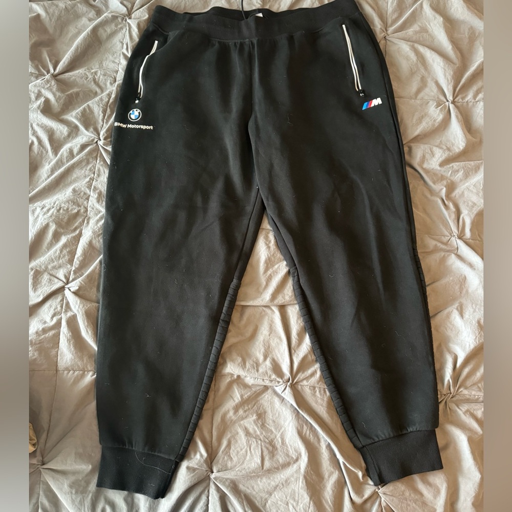 👉🏼LIKE NEW👈🏼 Men’s PUMA BMW Motorsports Quilted Black Joggers Size:XXL